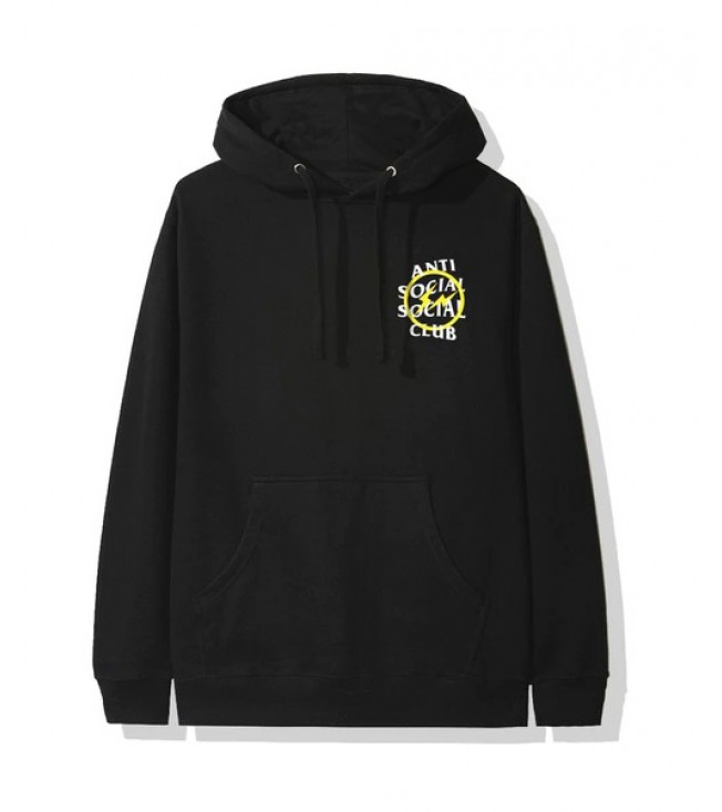 Худи Anti Social Social Club x Fragment Yellow Bolt (FW19) Black