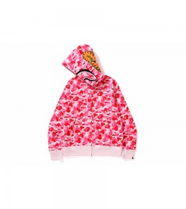 Худи BAPE ABC Camo Shark Full Zip Hoodie Pink - Фото №2
