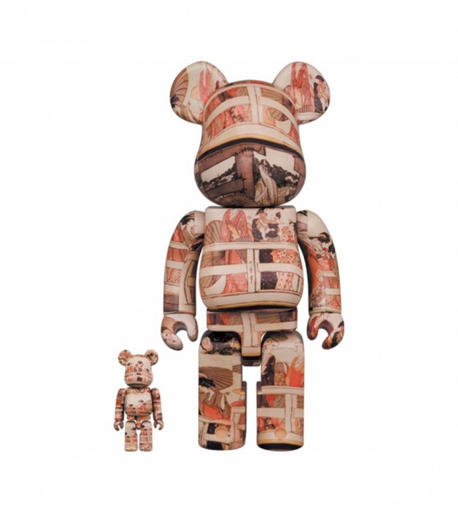 Bearbrick Utamaro Kitagawa (Upper and Lower of Ryogoku Bridge) 100% & 400% Set