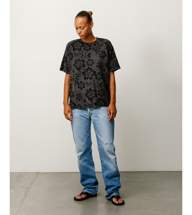Футболка Stussy Lazy Floral Tee Vintage Black