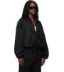 Куртка Fear Of God Essentials Black Holiday Faux-Suede Fleece Vintage Track Jacket