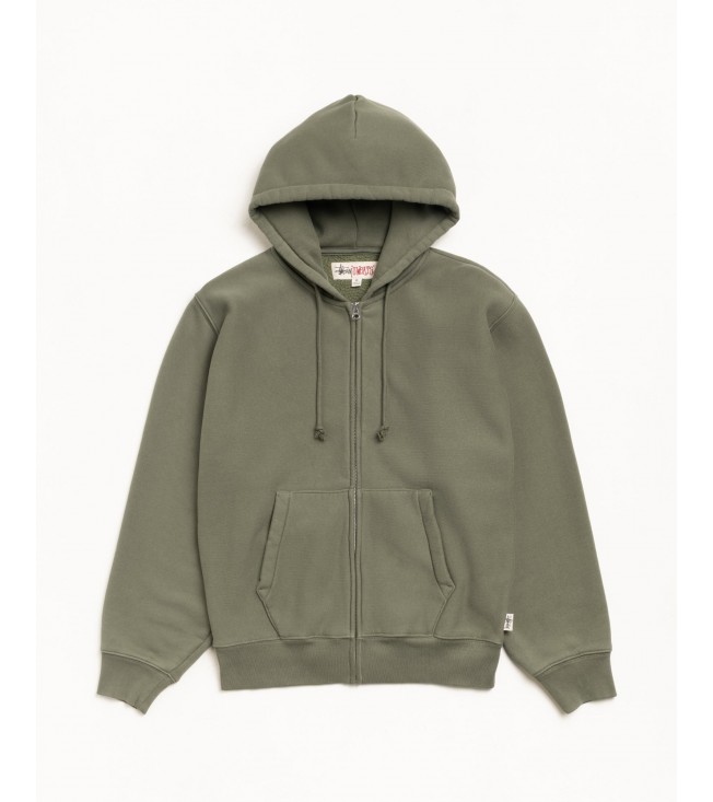Худи Stussy Fleece Zip Hoodie Green