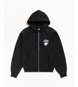 Худи Stussy Long Haul Zip Hoodie Black
