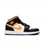 Кроссовки Jordan 1 Mid White Pollen Black (GS)
