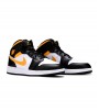 Кроссовки Jordan 1 Mid White Pollen Black (GS)