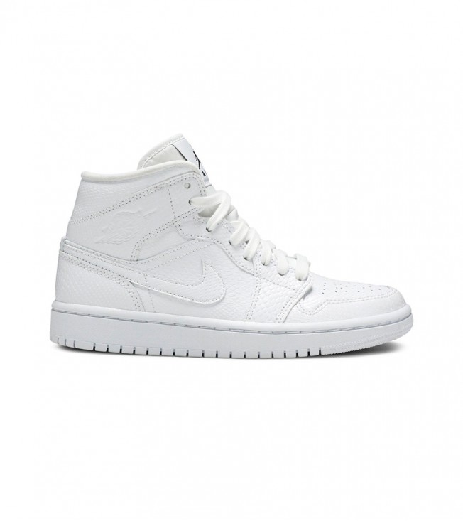 Кроссовки Jordan 1 Mid White Snakeskin WMNS