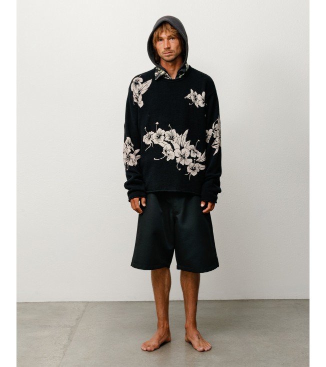 Свитер Stussy Floral Roll Neck Sweater Black