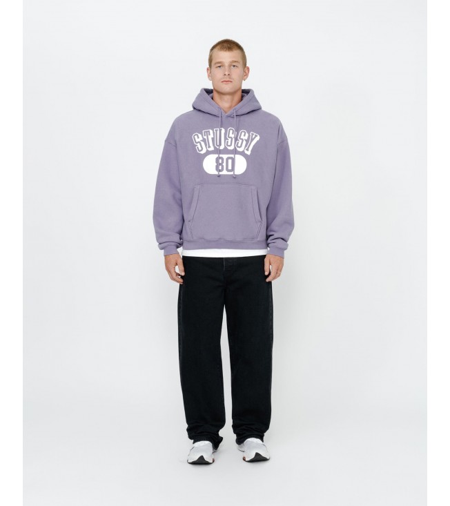 Stussy 80 Relaxed Hoodie Ash Purple