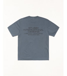Футболка Stussy International Design Tee Pigment Dyed Navy - ???? ?20