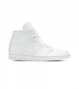 Кроссовки Jordan 1 Mid Triple White WMNS