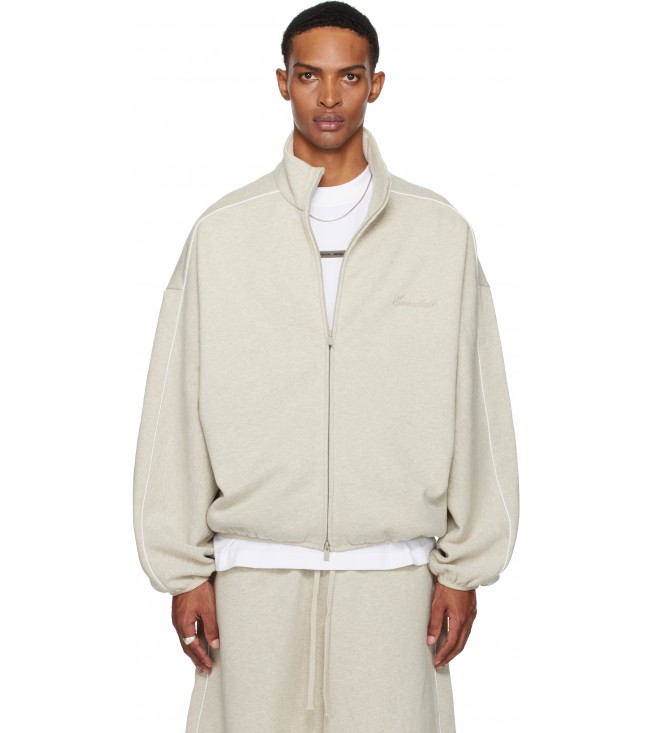 Куртка Fear Of God Essentials Beige Modern Fit Fleece Track Jacket
