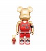 Bearbrick Michael Jordan 1985 Rookie Jersey 100% & 400% Set Gold Chrome