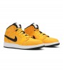 Кроссовки Air Jordan 1 Mid University Gold Black GS