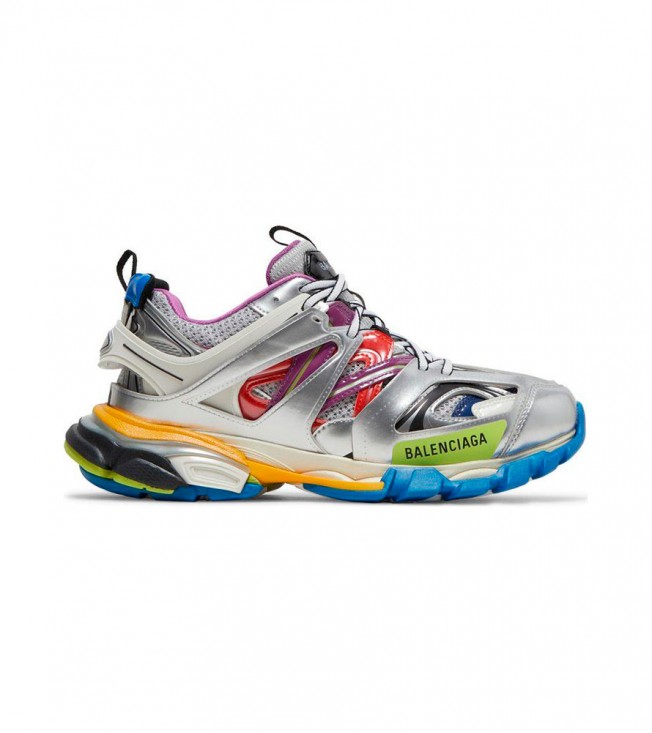 Balenciaga Track Leather Free White Silver Multi