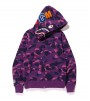 Худи BAPE CAMO SHARK PURPLE FULL ZIP HOODIE