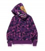 Худи BAPE CAMO SHARK PURPLE FULL ZIP HOODIE