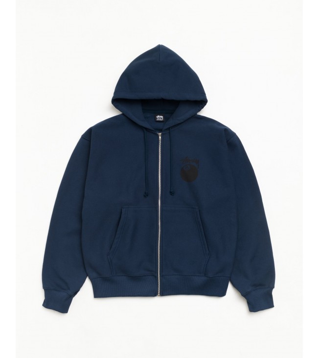 Худи Stussy 8 Ball Zip Hoodie Navy