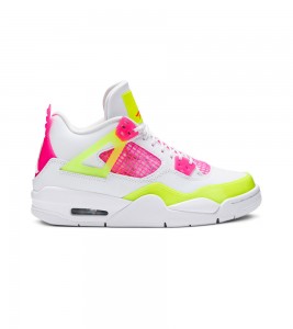 Кроссовки Jordan 4 Retro White Lemon Pink (GS)