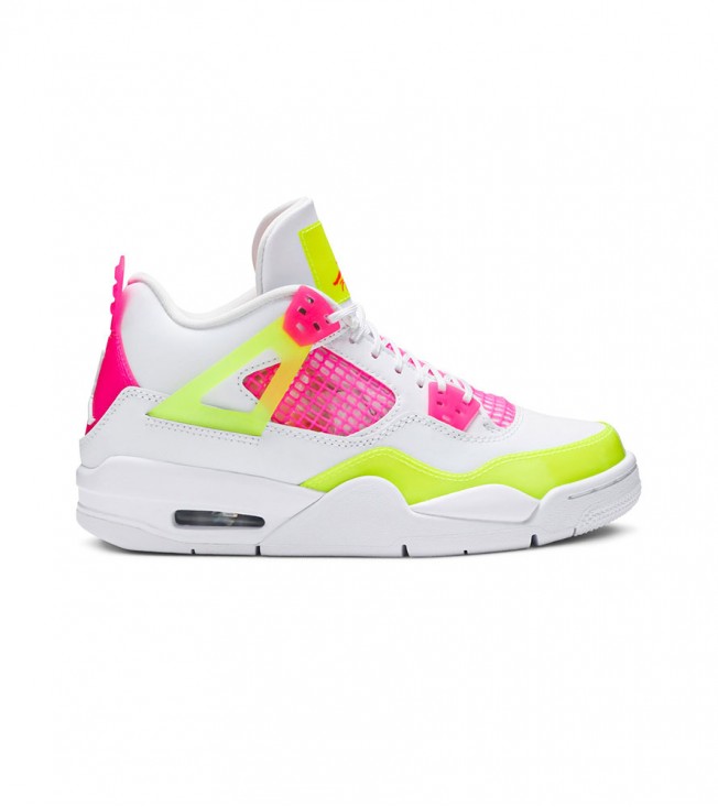 Кроссовки Jordan 4 Retro White Lemon Pink (GS)