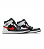 Кроссовки Jordan 1 Mid Black Chile Red White