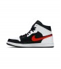 Кроссовки Jordan 1 Mid Black Chile Red White