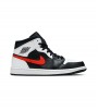 Кроссовки Jordan 1 Mid Black Chile Red White