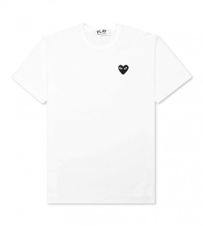 Футболка Comme des Garcons PLAY Play Black Emblem T-shirt White