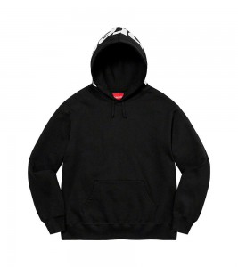 Supreme Contrast Hooded Sweatshirt Black