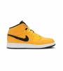 Кроссовки Air Jordan 1 Mid University Gold Black GS