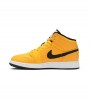 Кроссовки Air Jordan 1 Mid University Gold Black GS