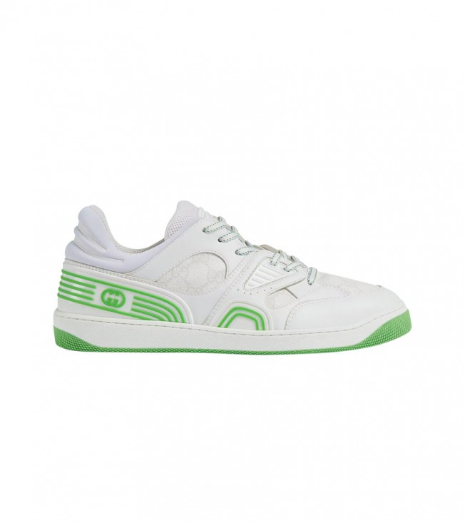 Gucci Basket Low White Demetra Green
