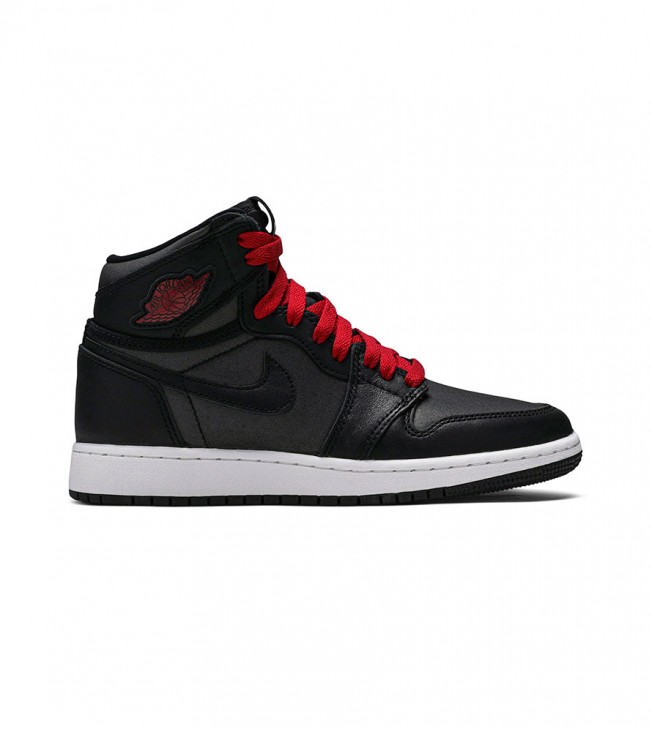 Кроссовки Air Jordan 1 Retro High Black Gym Red Black GS