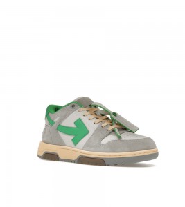 OFF-WHITE Out Of Office OOO Low Tops Light Grey Green - Фото №2
