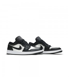 Jordan 1 Low SE Black Metallic Silver WMNS - Фото №2
