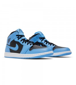 Jordan 1 Mid University Blue Black - Фото №2