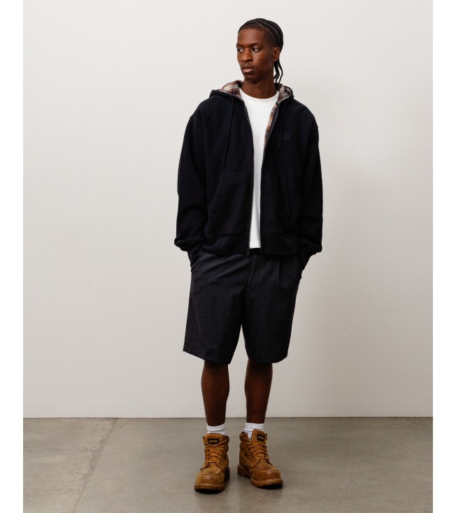 Худи Stussy Plaid Lined Zip Hoodie Black
