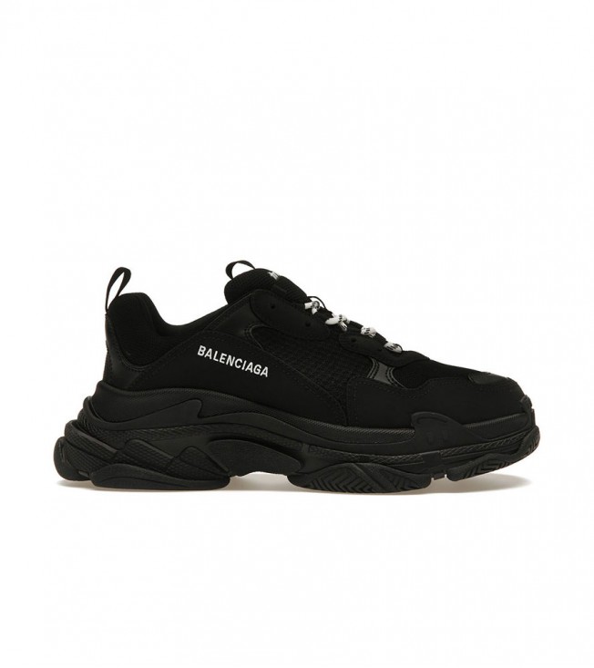 Balenciaga Triple S Black White Laces