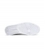 Jordan 1 Mid Triple White Patent Swoosh