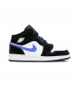 Кроссовки Air Jordan 1 Mid Black Racer Blue White GS