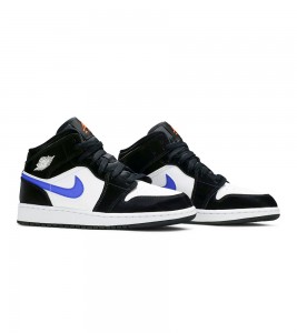 Кроссовки Air Jordan 1 Mid Black Racer Blue White GS - ???? ?20