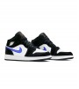 Кроссовки Air Jordan 1 Mid Black Racer Blue White GS