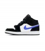 Кроссовки Air Jordan 1 Mid Black Racer Blue White GS