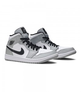 Кроссовки Air Jordan 1 Mid Light Smoke Grey - Фото №2