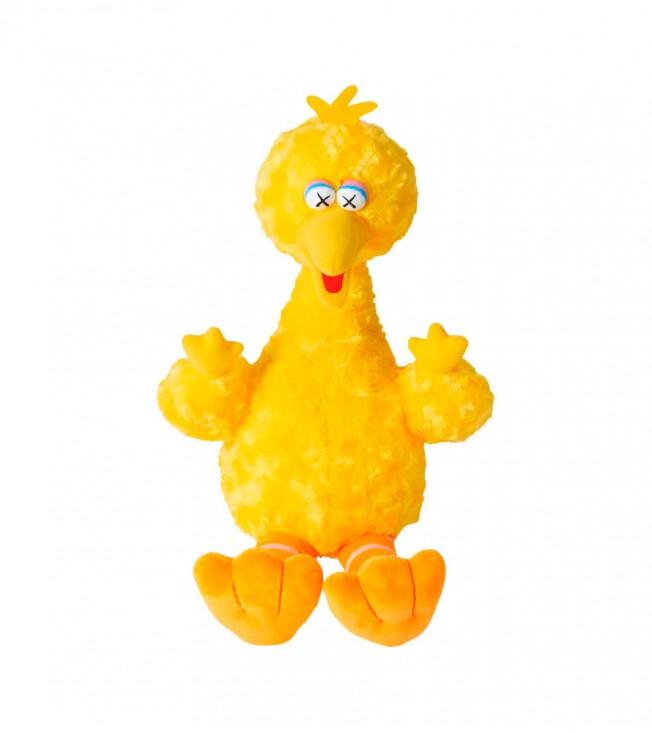 KAWS Sesame Street Uniqlo Big Bird Plush Toy Yellow