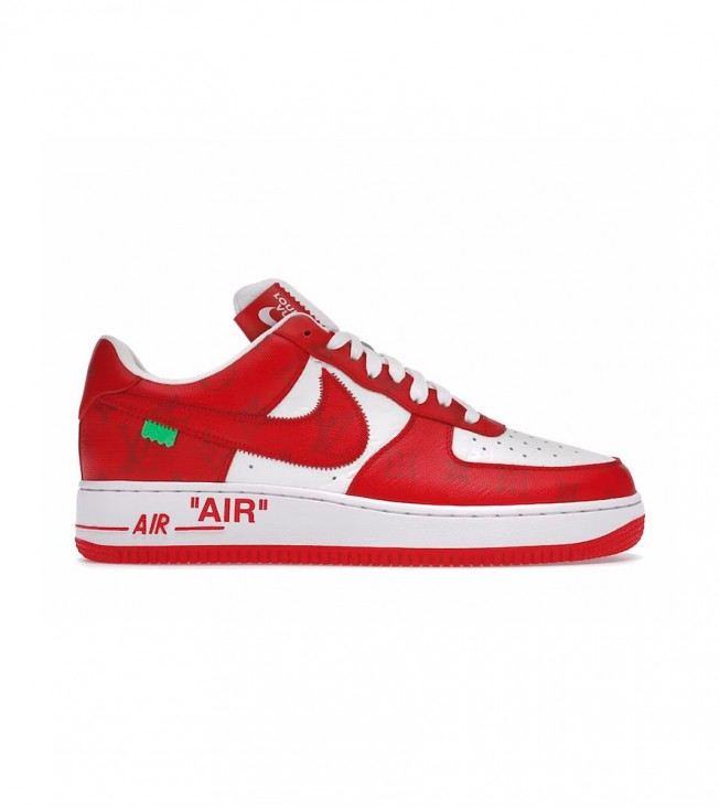 Louis Vuitton Nike Air Force 1 Low By Virgil Abloh White Red