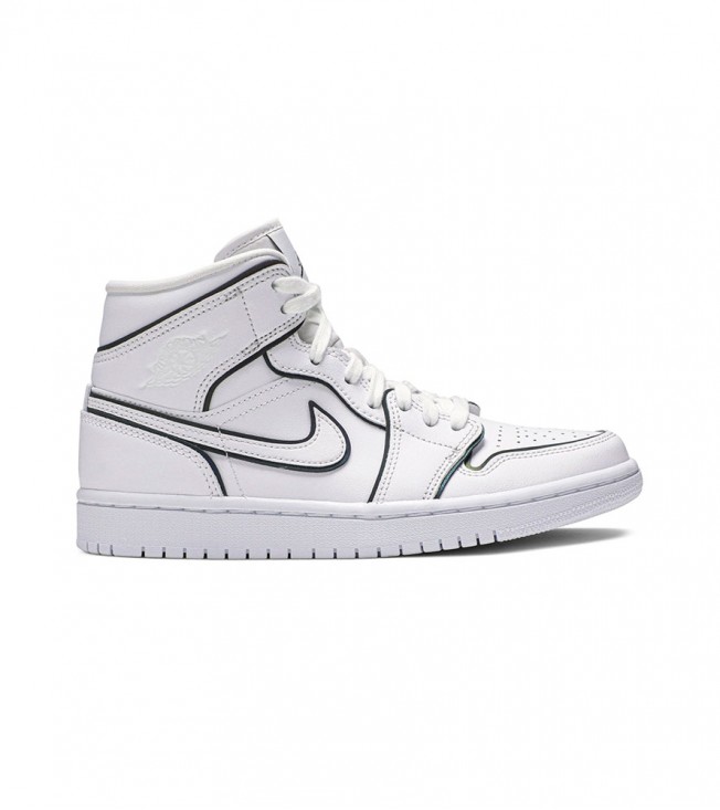 Кроссовки Jordan 1 Mid Iridescent Reflective White WMNS