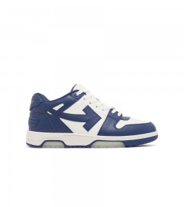 OFF-WHITE Out Of Office OOO Low Tops White Royal Blue