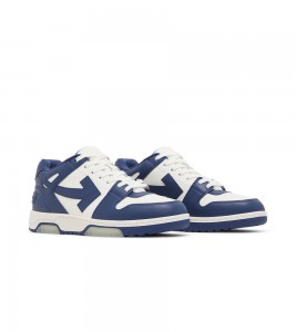OFF-WHITE Out Of Office OOO Low Tops White Royal Blue - Фото №2