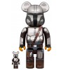 Bearbrick Star Wars The Mandalorian 100% & 400% Set Chorme 