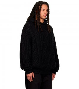Худи Fear of God Essentials Cable Knit Hoodie Black - Фото №2